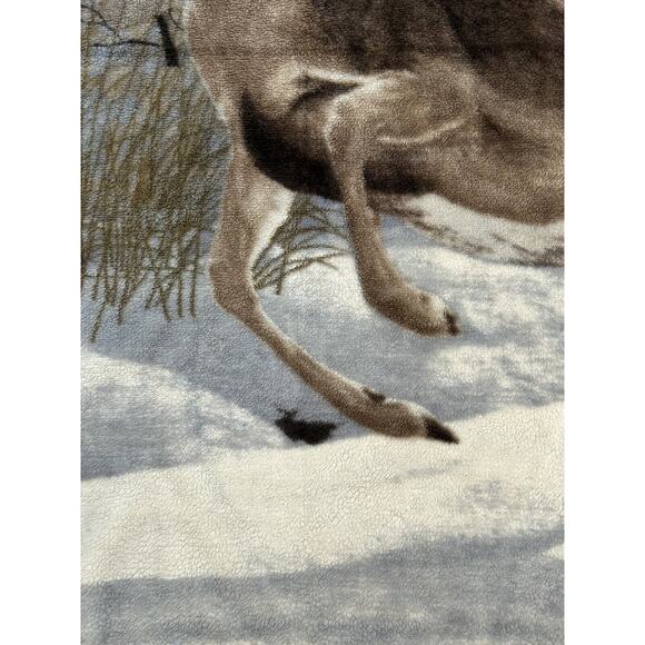 Al Agnew Winter Mountain‎ Deer Wall Art Tapestry Throw Blanket Cabincore Hunting - Picture 6 of 10